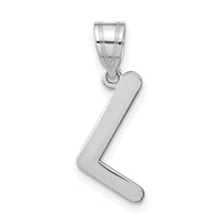 14kw Polished Bubble Letter L Initial Pendant-YC1441WL