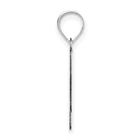 14kw Polished Bubble Letter N Initial Pendant-YC1441WN