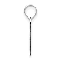 14kw Polished Bubble Letter O Initial Pendant-YC1441WO