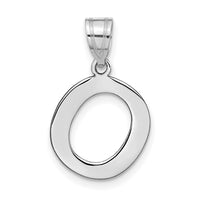 14kw Polished Bubble Letter O Initial Pendant-YC1441WO