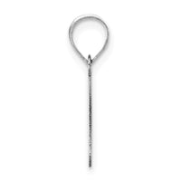 14kw Polished Bubble Letter P Initial Pendant-YC1441WP