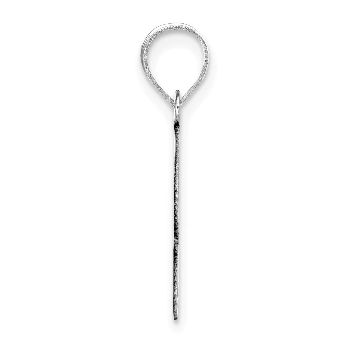 14kw Polished Bubble Letter R Initial Pendant-YC1441WR