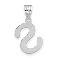 14kw Polished Bubble Letter S Initial Pendant-YC1441WS