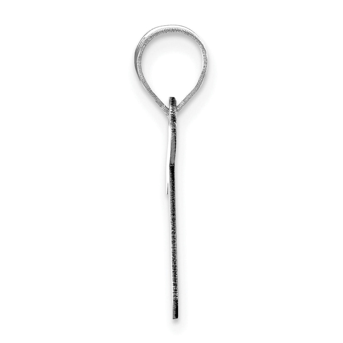 14kw Polished Bubble Letter T Initial Pendant-YC1441WT