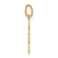 14K Polished Treble Clef Pendant-YC1479