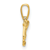 14K Polished Music Notes Pendant-YC1480