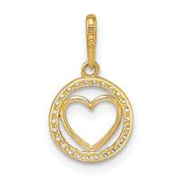 14k CZ Heart Pendant-YC1486