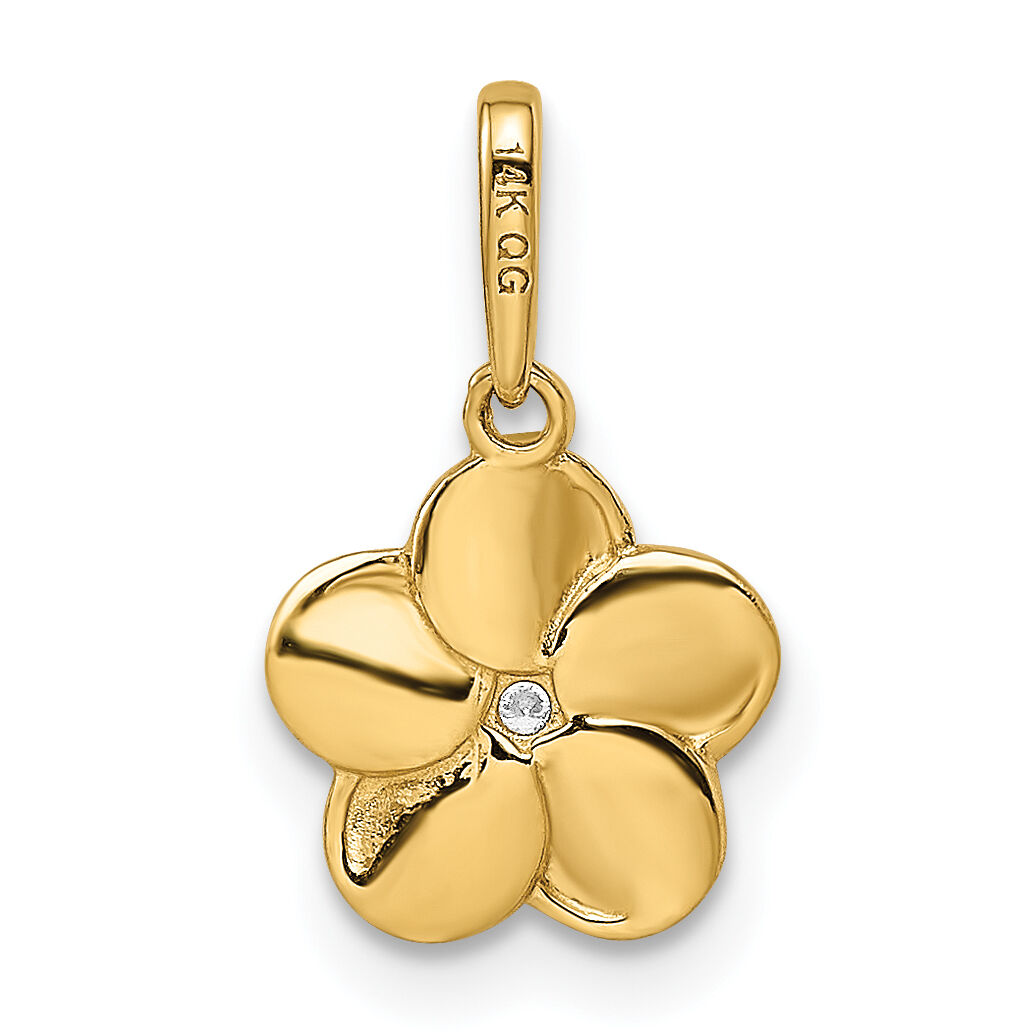 14k Flower Pendant-YC1493