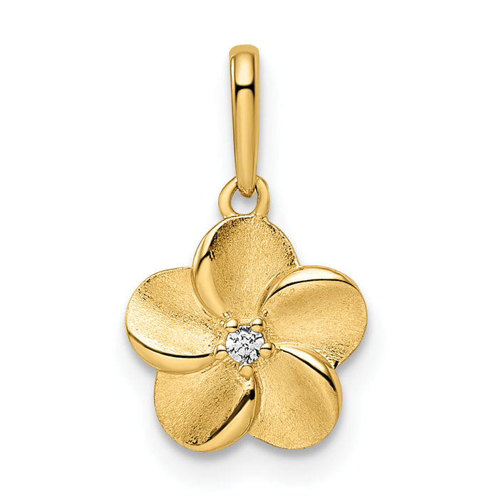 14k Flower Pendant-YC1493