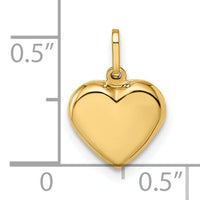14k Polished Puffed Heart Pendant-YC1506