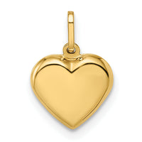 14k Polished Puffed Heart Pendant-YC1506