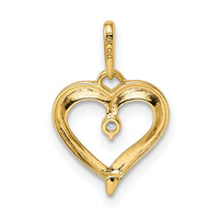 14k CZ Heart Pendant-YC1512