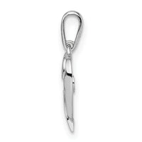 14k White Gold CZ Heart Pendant-YC1513