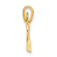 14K Polished Cut out Heart with Arrow CZ Pendant-YC1518