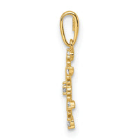 14k CZ Snowflake Pendant-YC1523