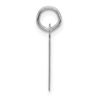 14k White Gold  Slanted Block Letter B Initial Charm-YC1526B