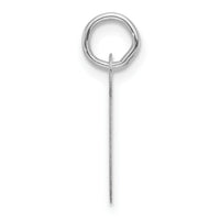 14k White Gold  Slanted Block Letter C Initial Charm-YC1526C