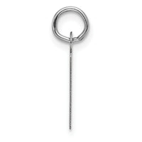 14k White Gold  Slanted Block Letter D Initial Charm-YC1526D