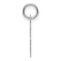 14K White Gold  Slanted Block Letter F Initial Charm-YC1526F