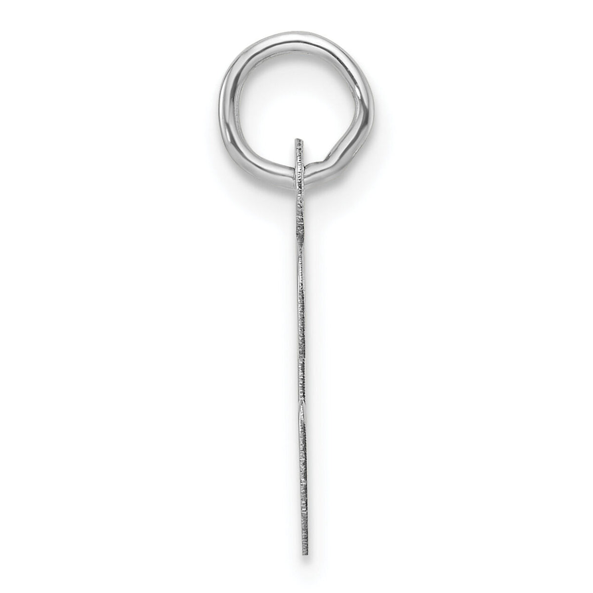 14K White Gold  Slanted Block Letter G Initial Charm-YC1526G