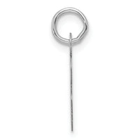 14K White Gold  Slanted Block Letter G Initial Charm-YC1526G