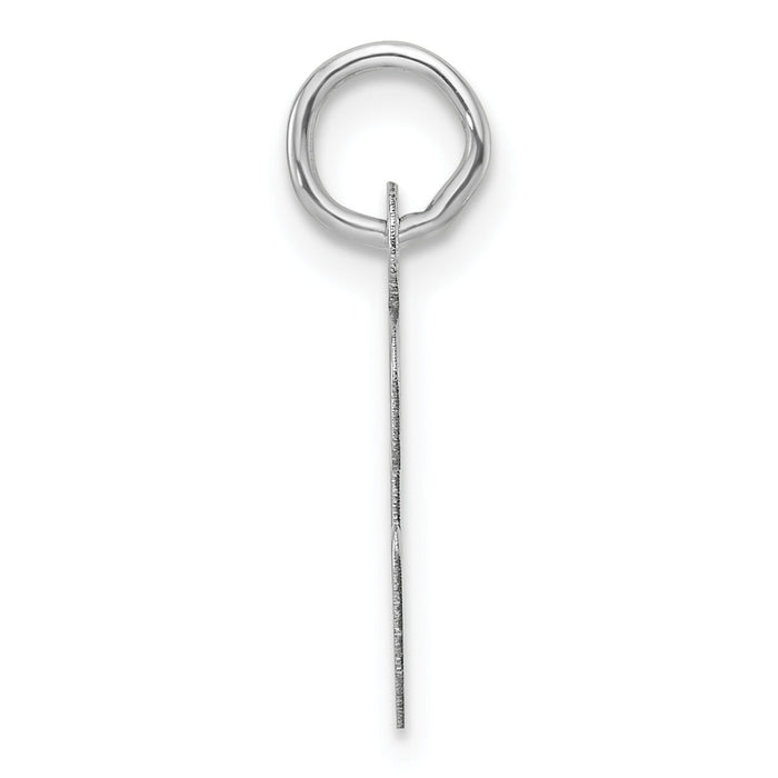 14K White Gold  Slanted Block Letter G Initial Charm-YC1526G