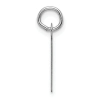 14K White Gold  Slanted Block Letter I Initial Charm-YC1526I