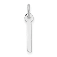 14K White Gold  Slanted Block Letter I Initial Charm-YC1526I