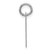 14K White Gold  Slanted Block Letter J Initial Charm-YC1526J