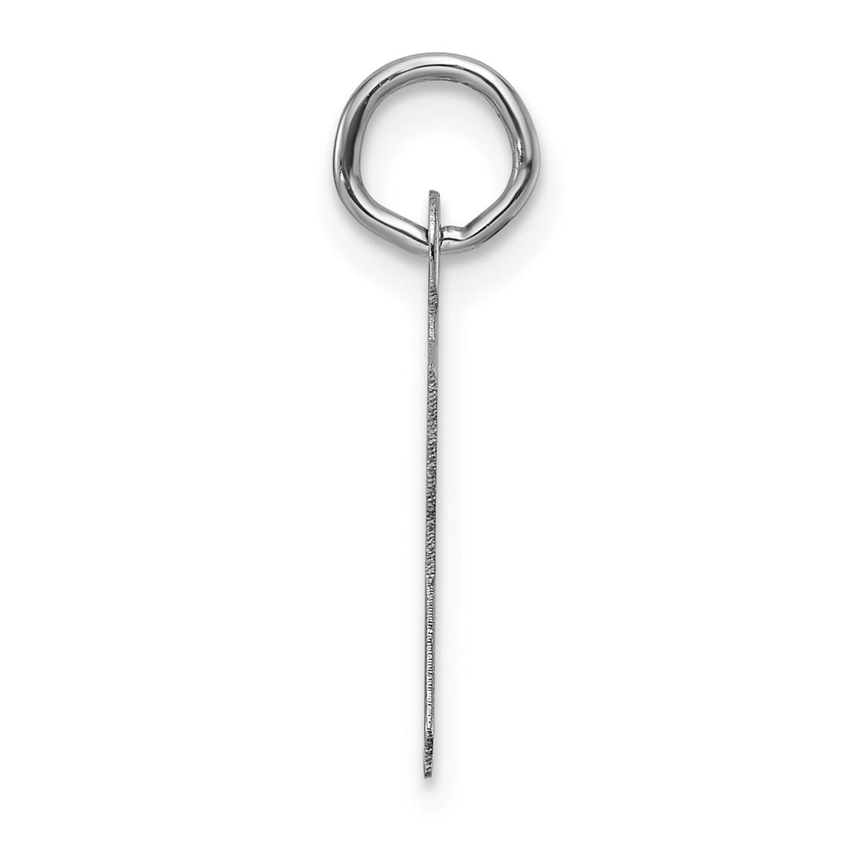 14K White Gold  Slanted Block Letter K Initial Charm-YC1526K