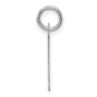 14K White Gold  Slanted Block Letter L Initial Charm-YC1526L