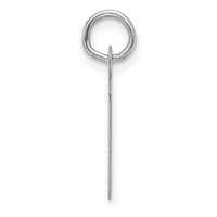 14K White Gold  Slanted Block Letter M Initial Charm-YC1526M