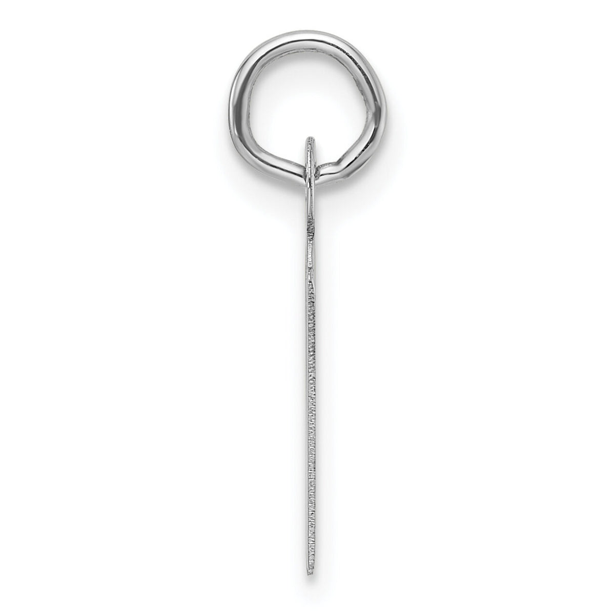 14K White Gold  Slanted Block Letter N Initial Charm-YC1526N