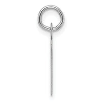 14K White Gold  Slanted Block Letter N Initial Charm-YC1526N