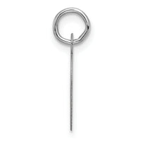 14K White Gold  Slanted Block Letter O Initial Charm-YC1526O