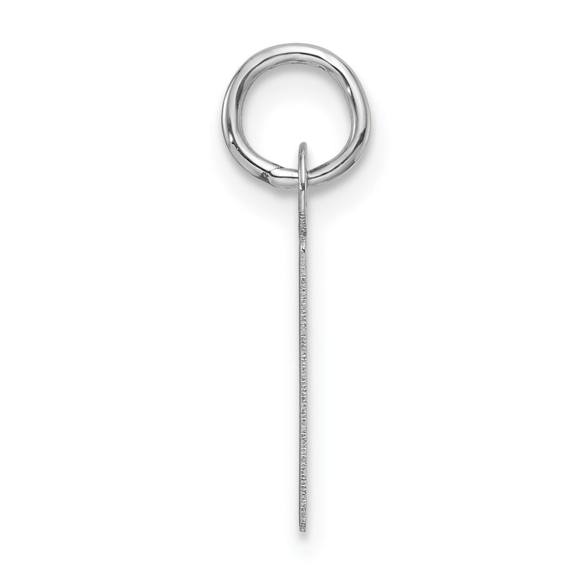 14K White Gold  Slanted Block Letter P Initial Charm-YC1526P