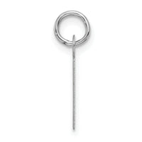 14K White Gold  Slanted Block Letter P Initial Charm-YC1526P