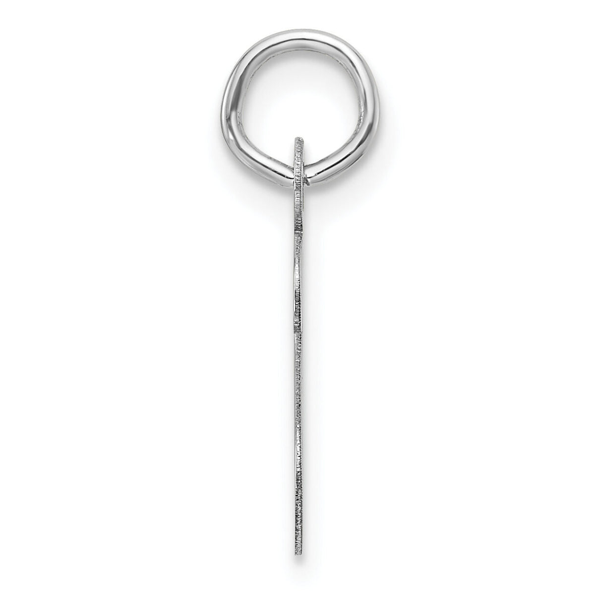 14K White Gold  Slanted Block Letter S Initial Charm-YC1526S