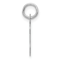 14K White Gold  Slanted Block Letter S Initial Charm-YC1526S