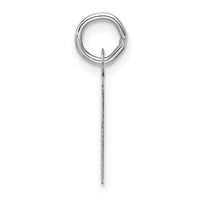 14K White Gold  Slanted Block Letter T Initial Charm-YC1526T