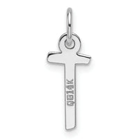 14K White Gold  Slanted Block Letter T Initial Charm-YC1526T