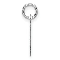 14K White Gold  Slanted Block Letter V Initial Charm-YC1526V
