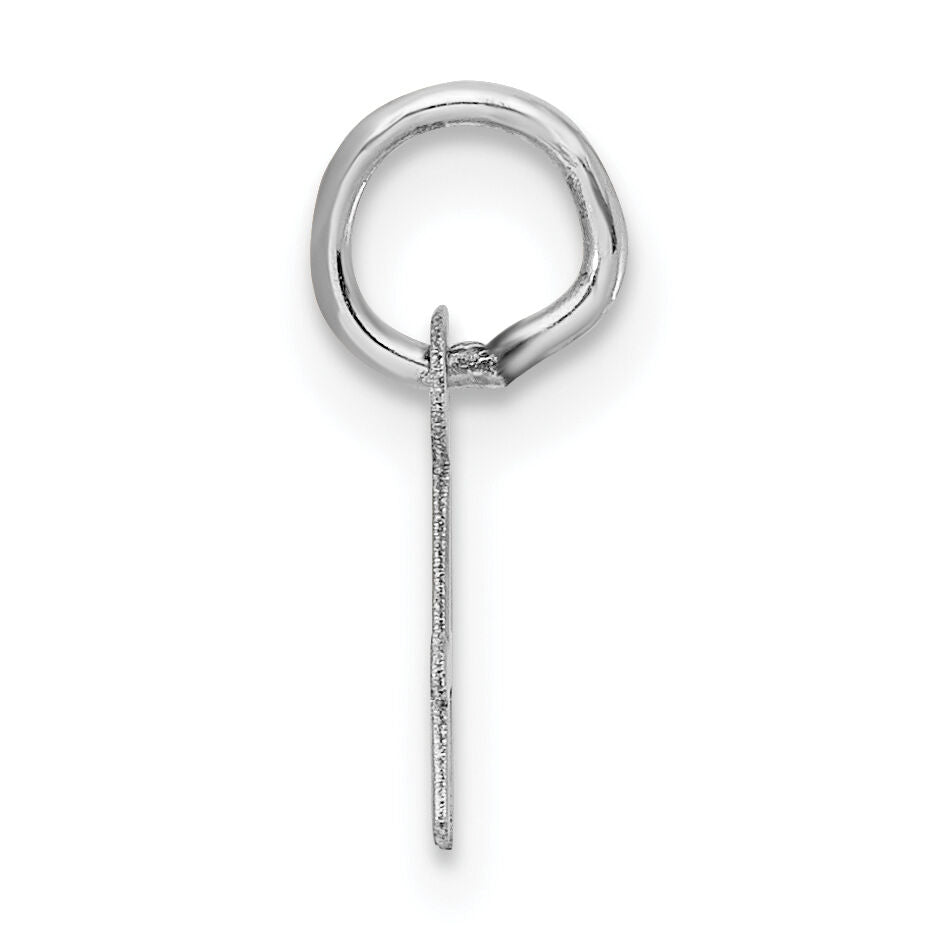 14k White Gold Small Script Letter A Initial Charm-YC1527A