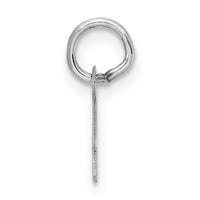 14k White Gold Small Script Letter A Initial Charm-YC1527A