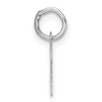 14k White Gold Small Script Letter B Initial Charm-YC1527B