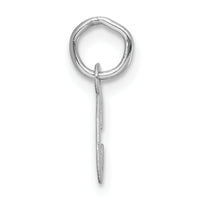14k White Gold Small Script Letter C Initial Charm-YC1527C