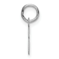 14k White Gold Small Script Letter E Initial Charm-YC1527E