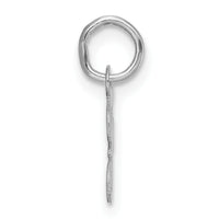 14k White Gold Small Script Letter F Initial Charm-YC1527F