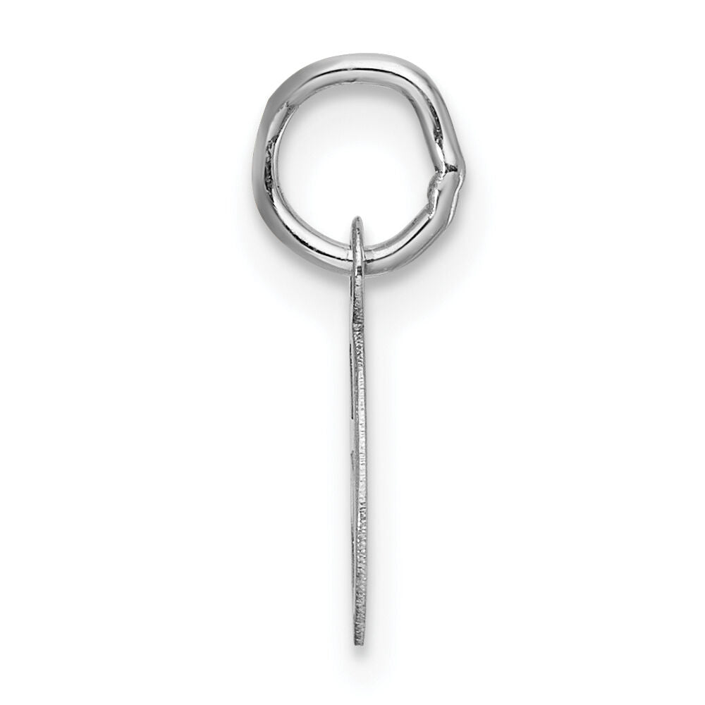 14k White Gold Small Script Letter G Initial Charm-YC1527G