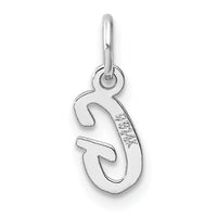 14k White Gold Small Script Letter G Initial Charm-YC1527G